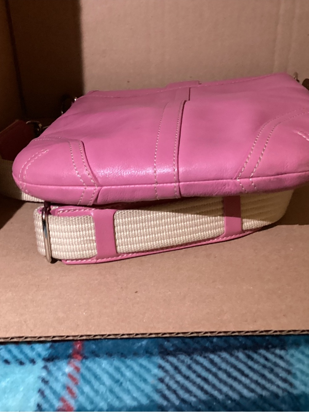 Coach Pink Soho Flap Messenger Style Crossbody Bag - Picture 5 of 11
